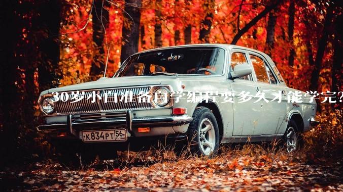 30岁小白准备自学编程要多久才能学完？