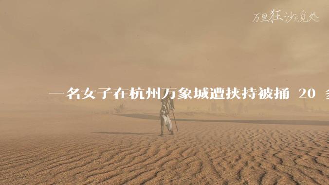 一名女子在杭州万象城遭挟持被捅 20 多刀，隆胸***体救了一命，这反映出哪些公安系统的问题？